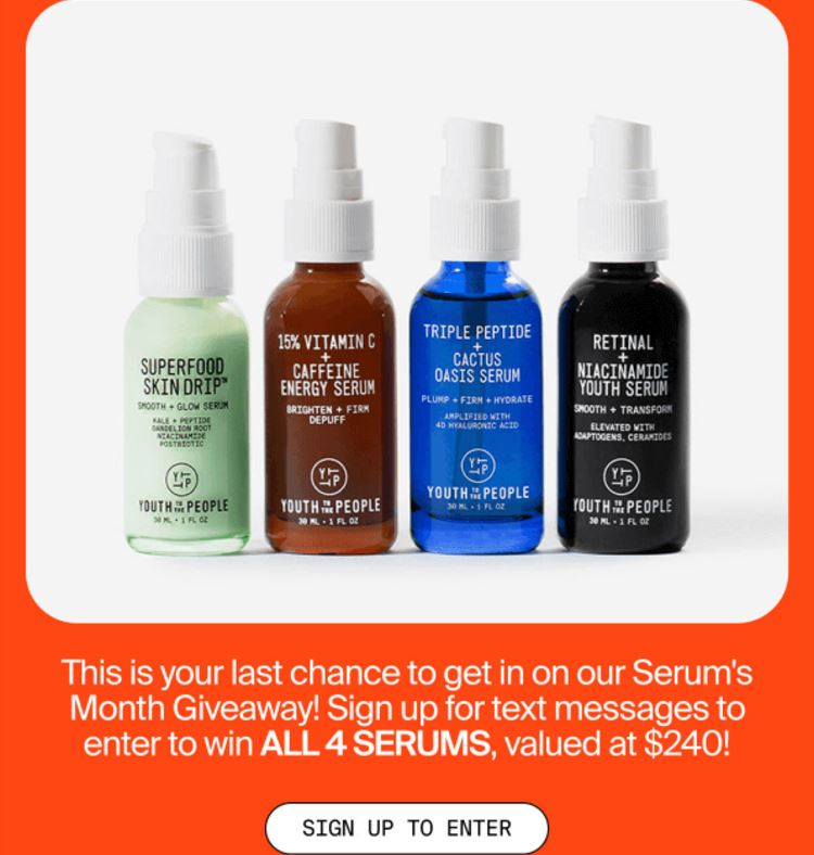 youth to the people giveaway email