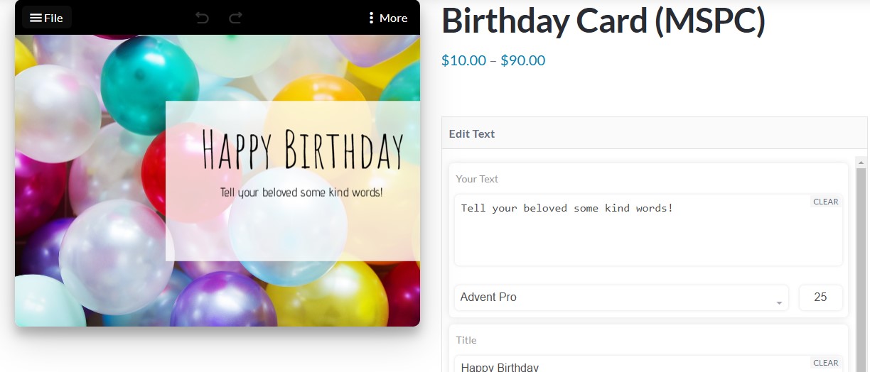 fancy product designer
