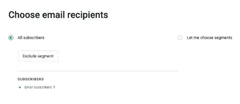 choose email recipients