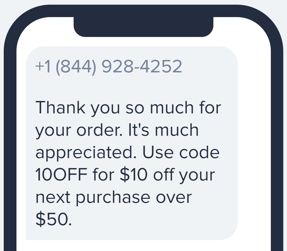 thank you sms