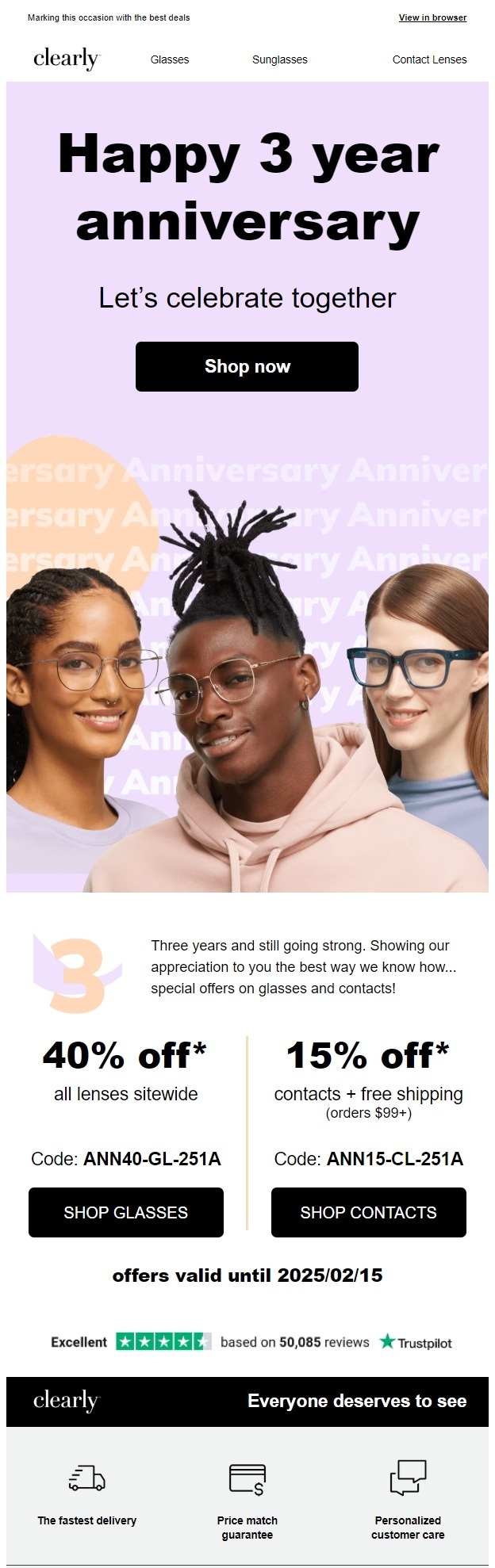 milestone celebration email