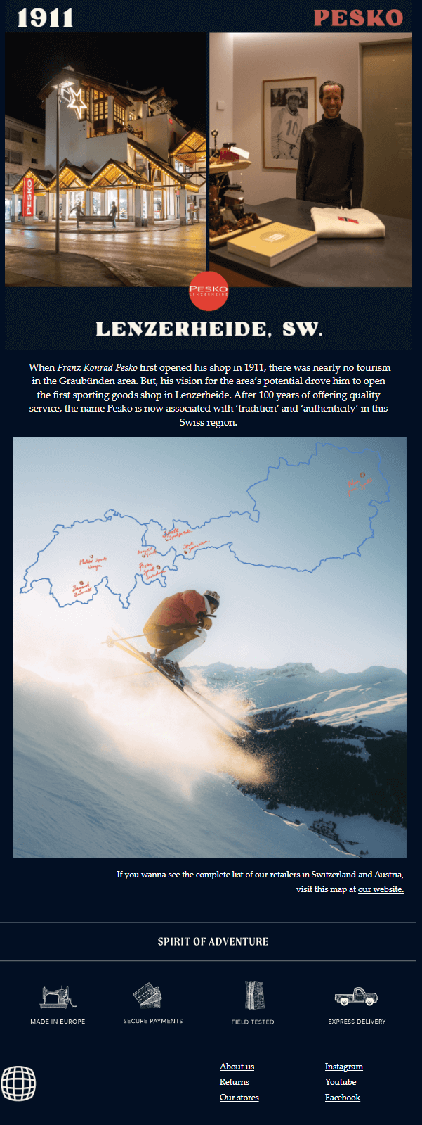 newsletter examples: amundsen sports