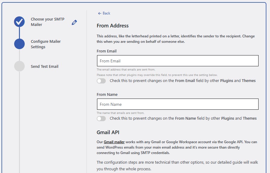 configure mailer settings
