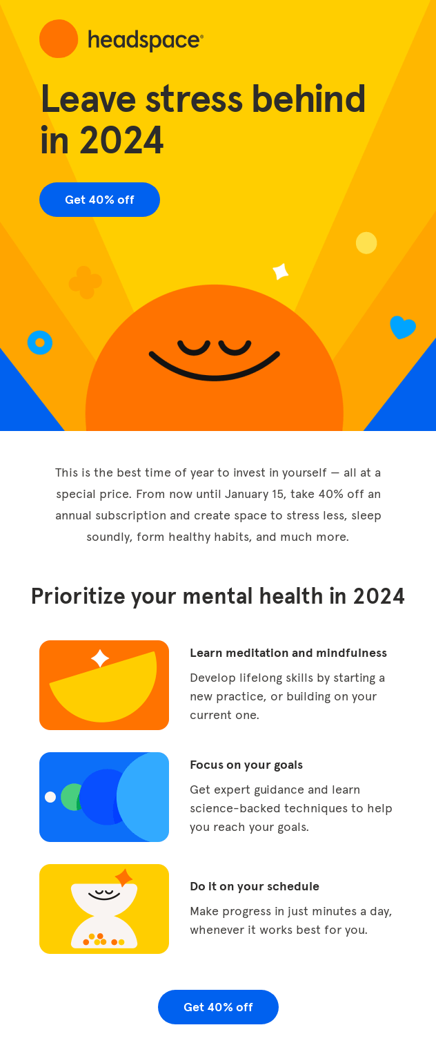 goal-setting email