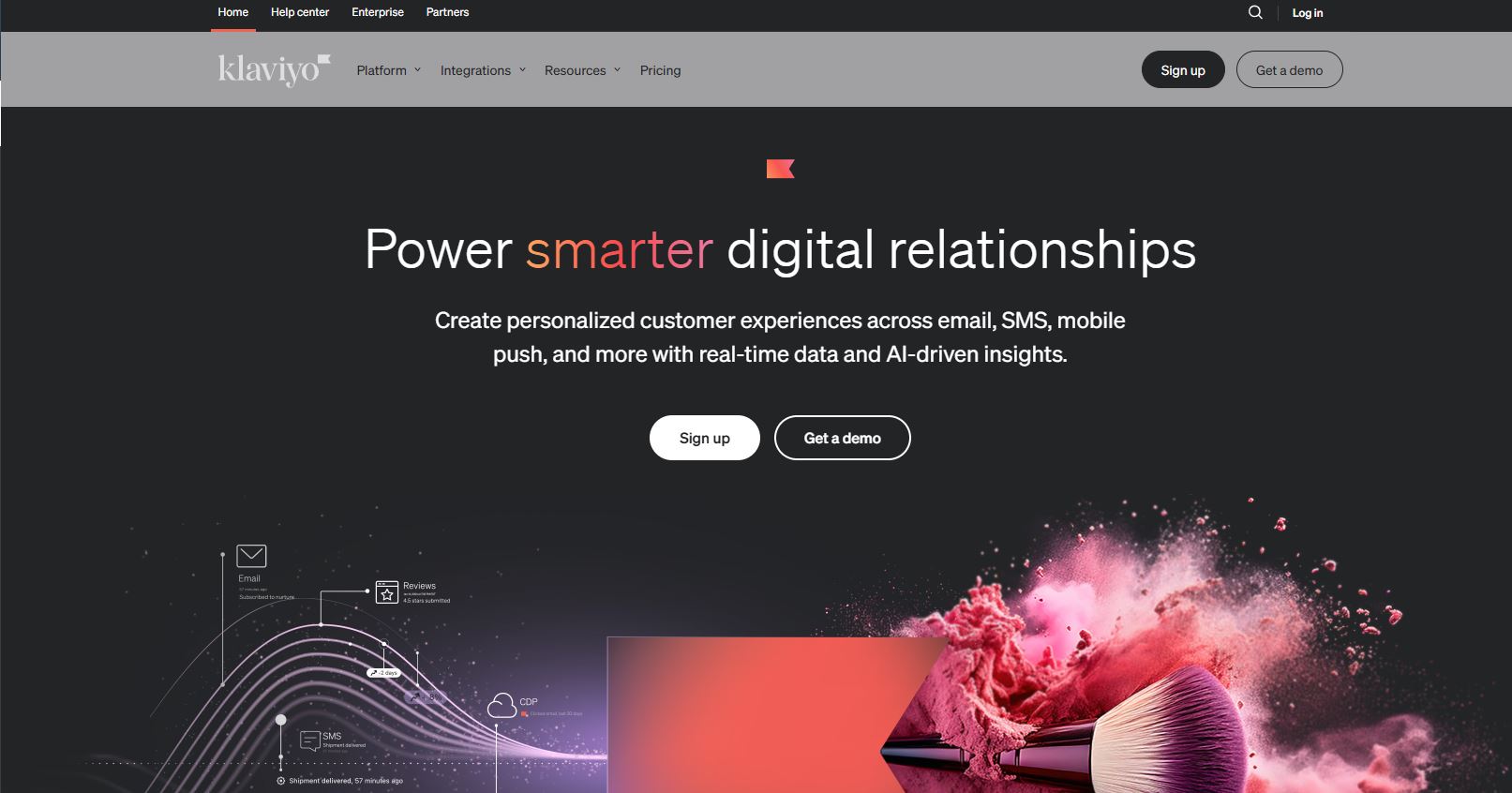 Klaviyo homepage