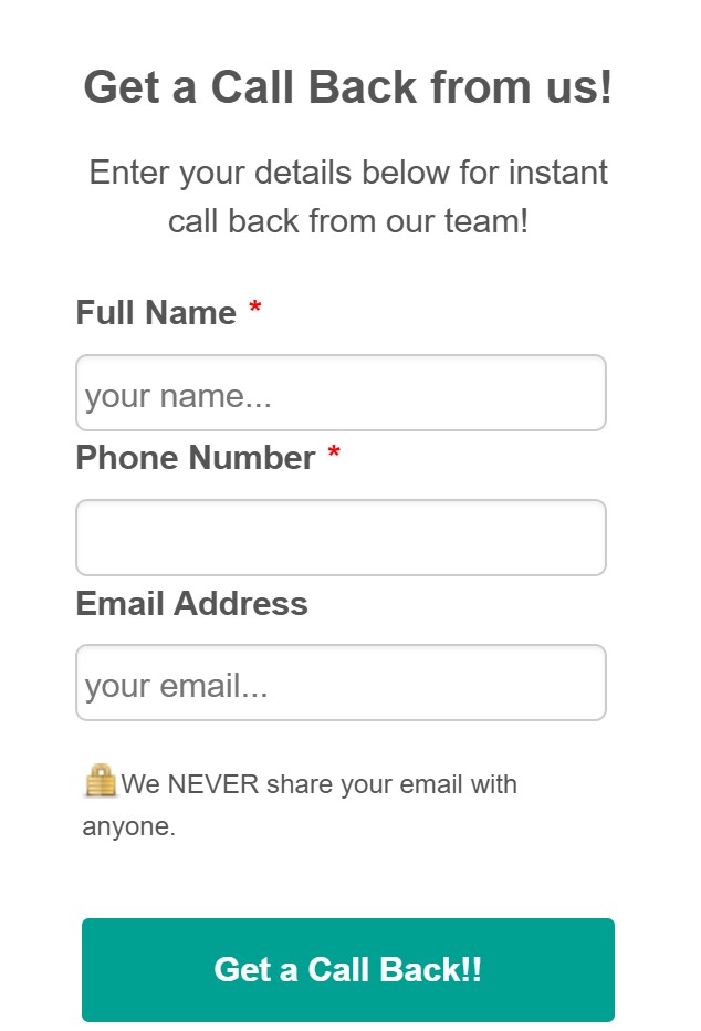 signup form