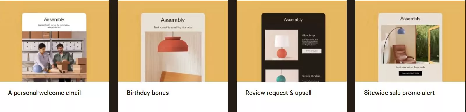 A selection of Mailchimp’s pre-built templates