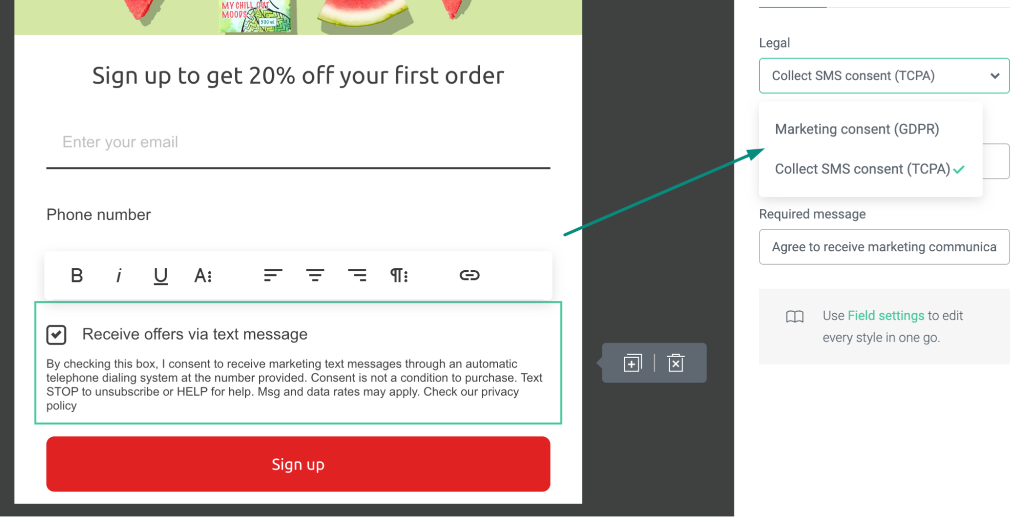 sms consent