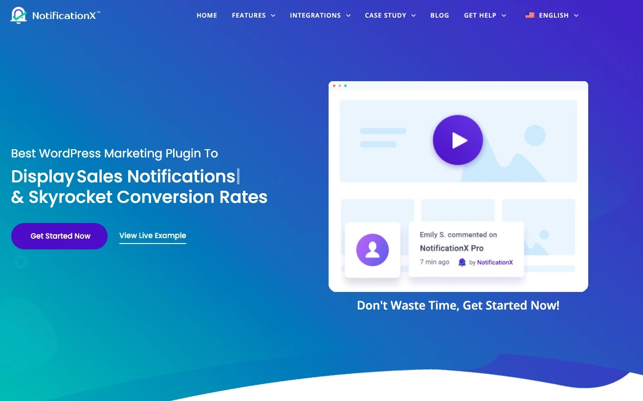 notificationx homepage