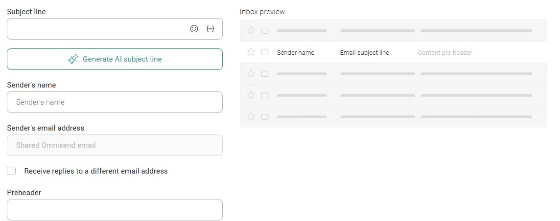 Omnisend email campaign
