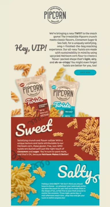 product launch email