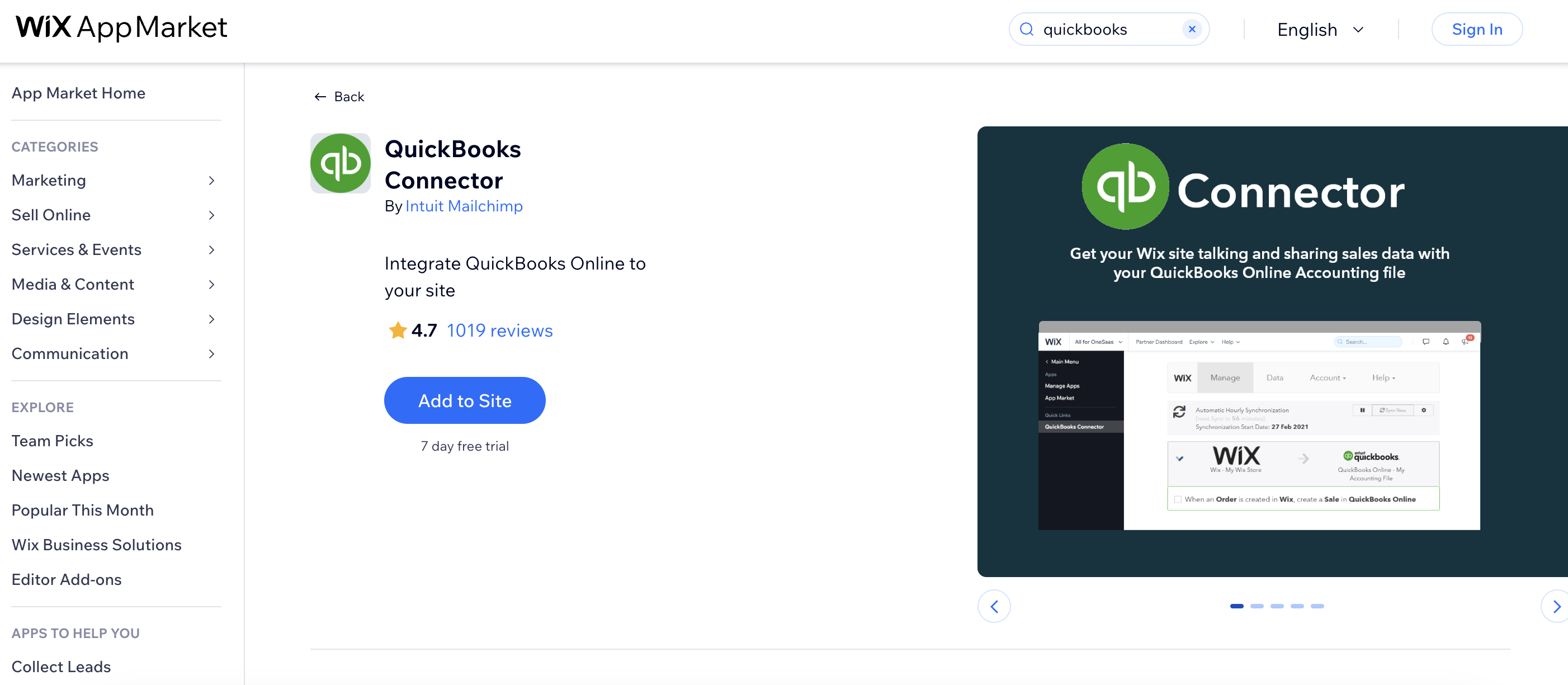 quickbooks connector