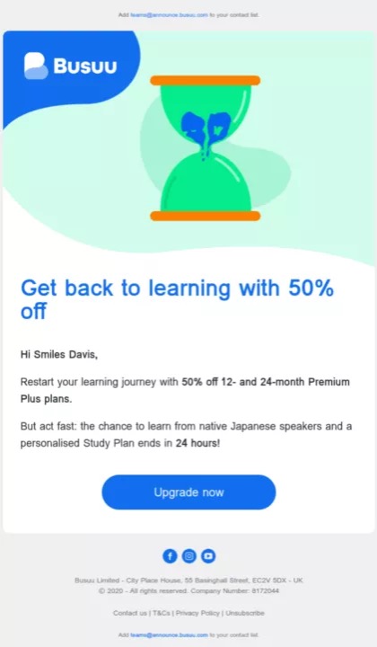 re-engagement email