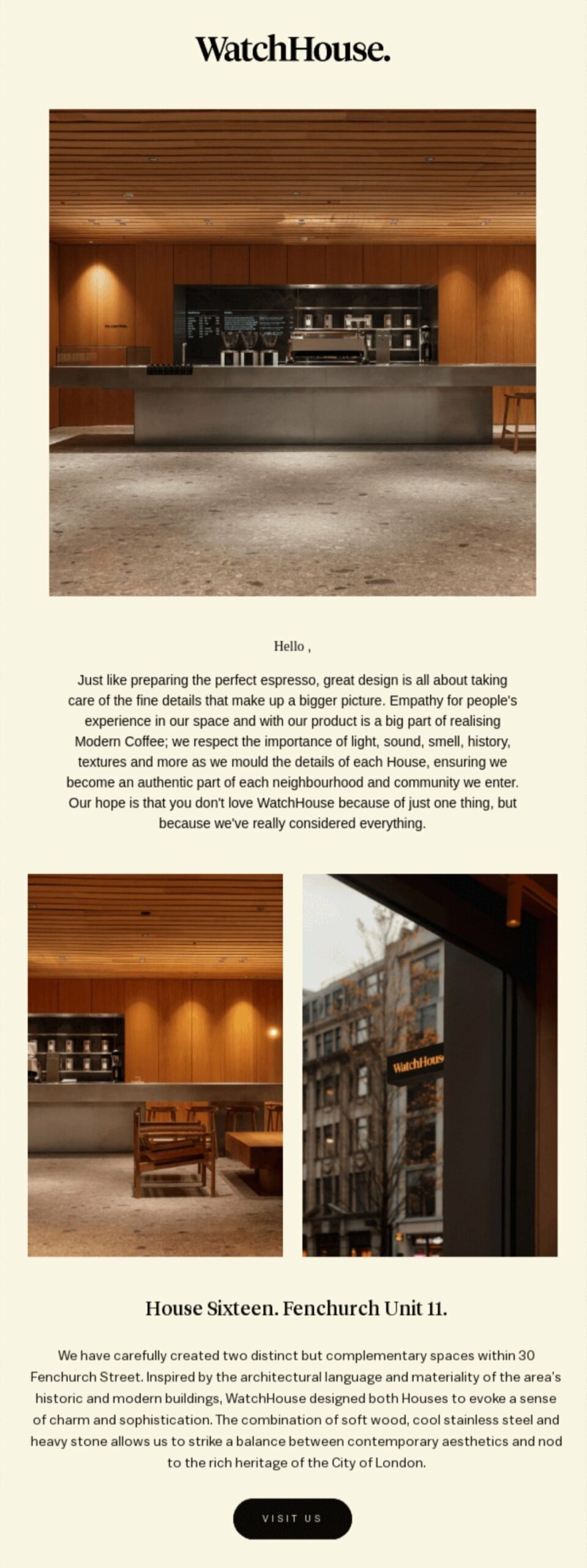 real estate email marketing example: watchhouse