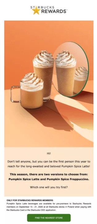 seasonal promotion email