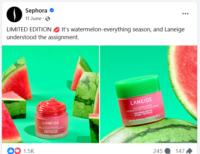 best strategies to get more sales on Shopify: leveraging social media marketing example from sephora