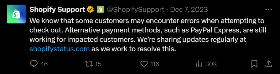 shopify support on x
