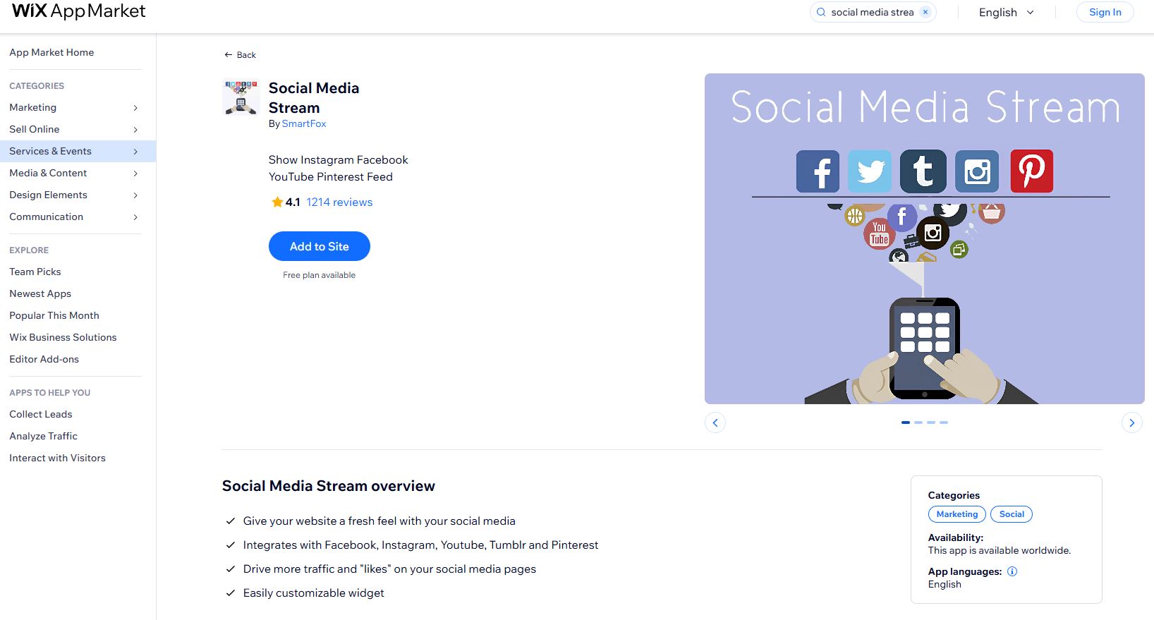 social media stream