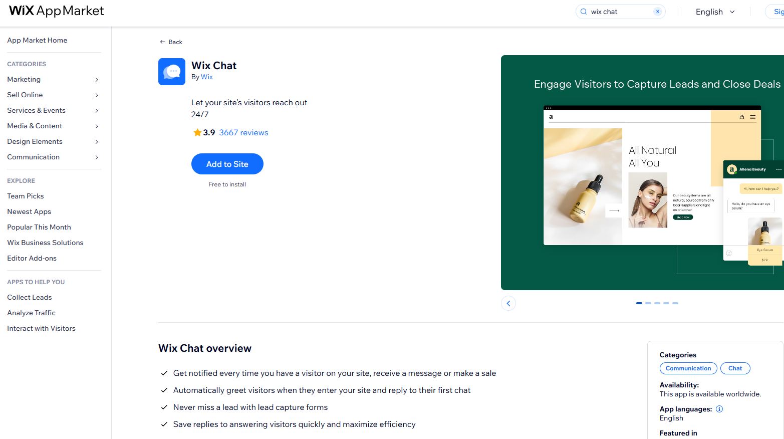 wix chat