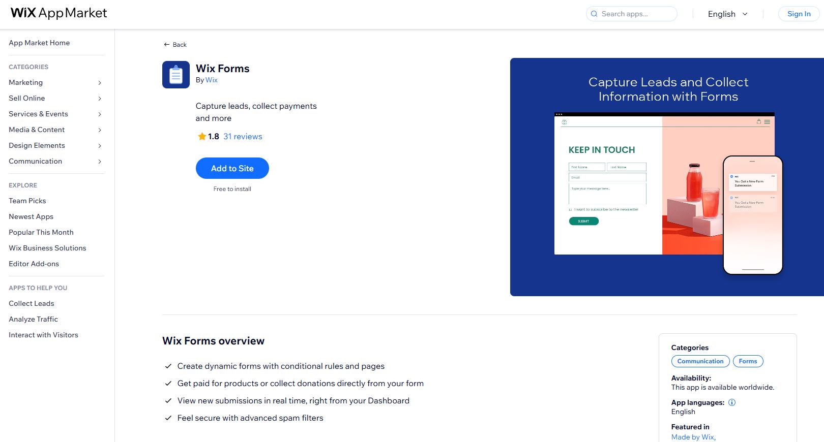 wix forms