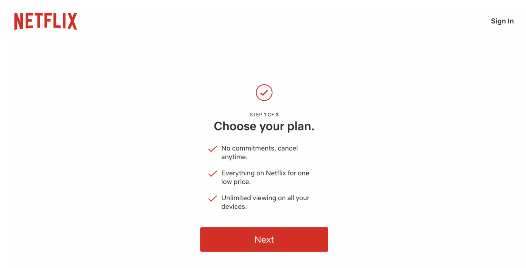 Marketing funnel example:: awareness stage example from netflix