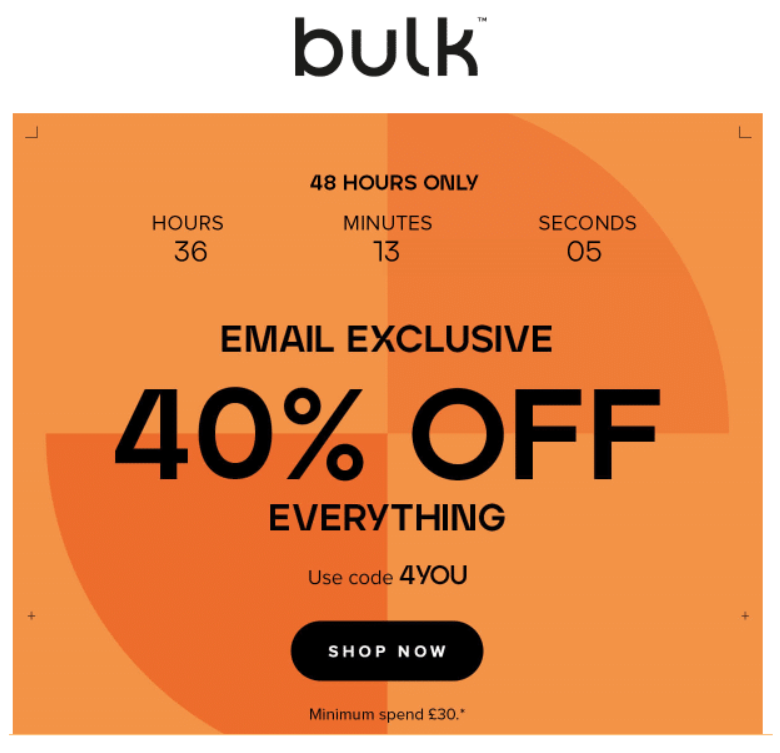limited time offer by bulk
