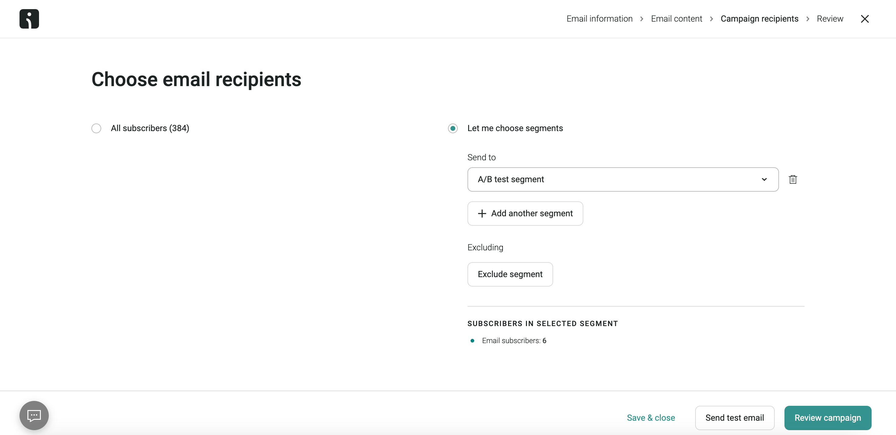 choosing recipients