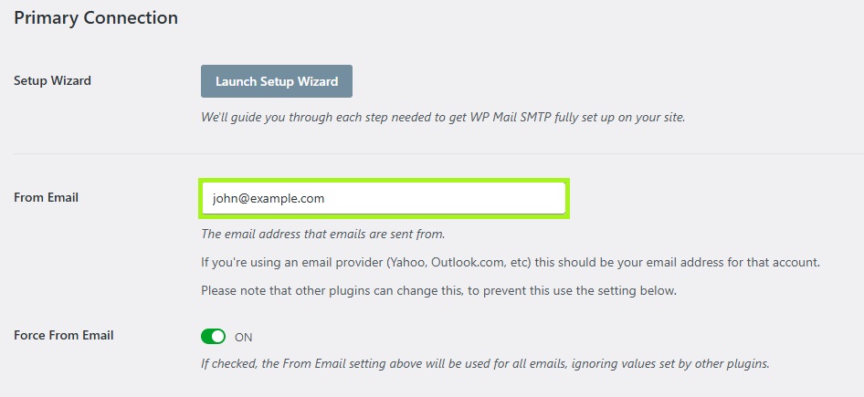 from email field