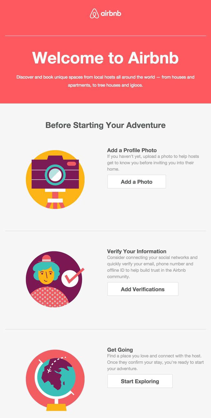 email cadence example from airbnb