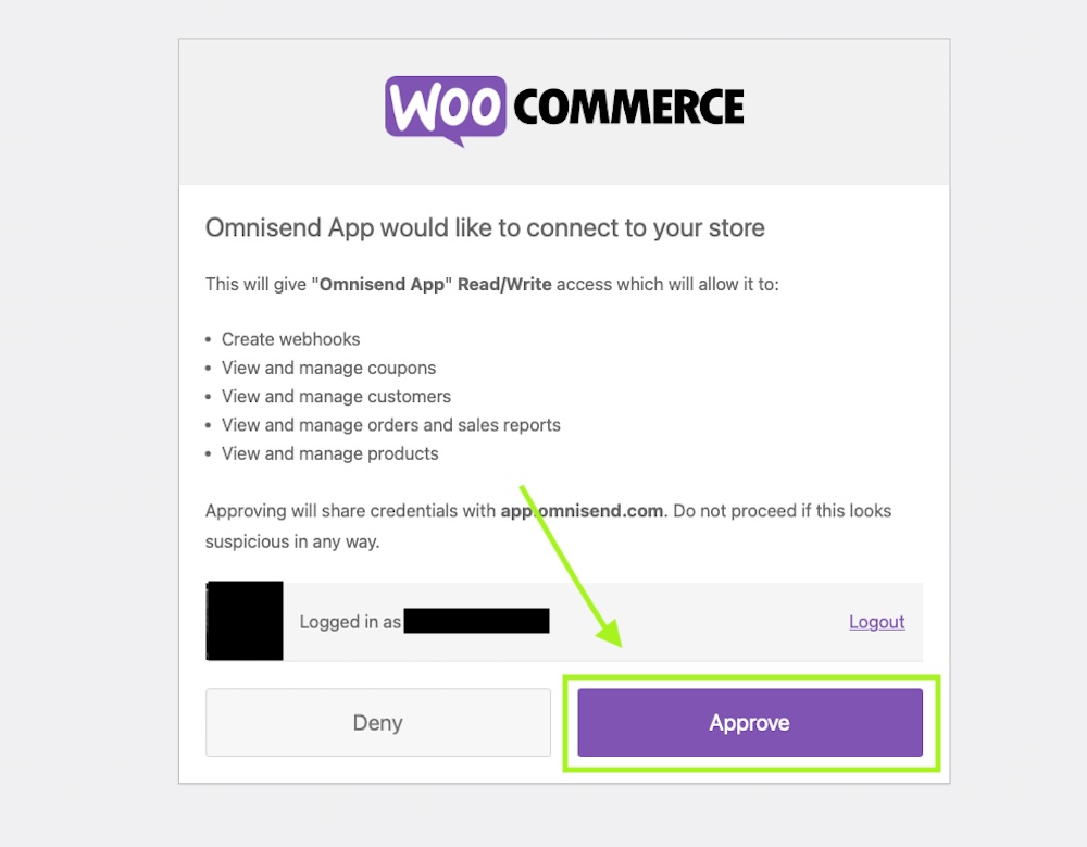How to add an SMS marketing plugin for WooCommerce: approve connection