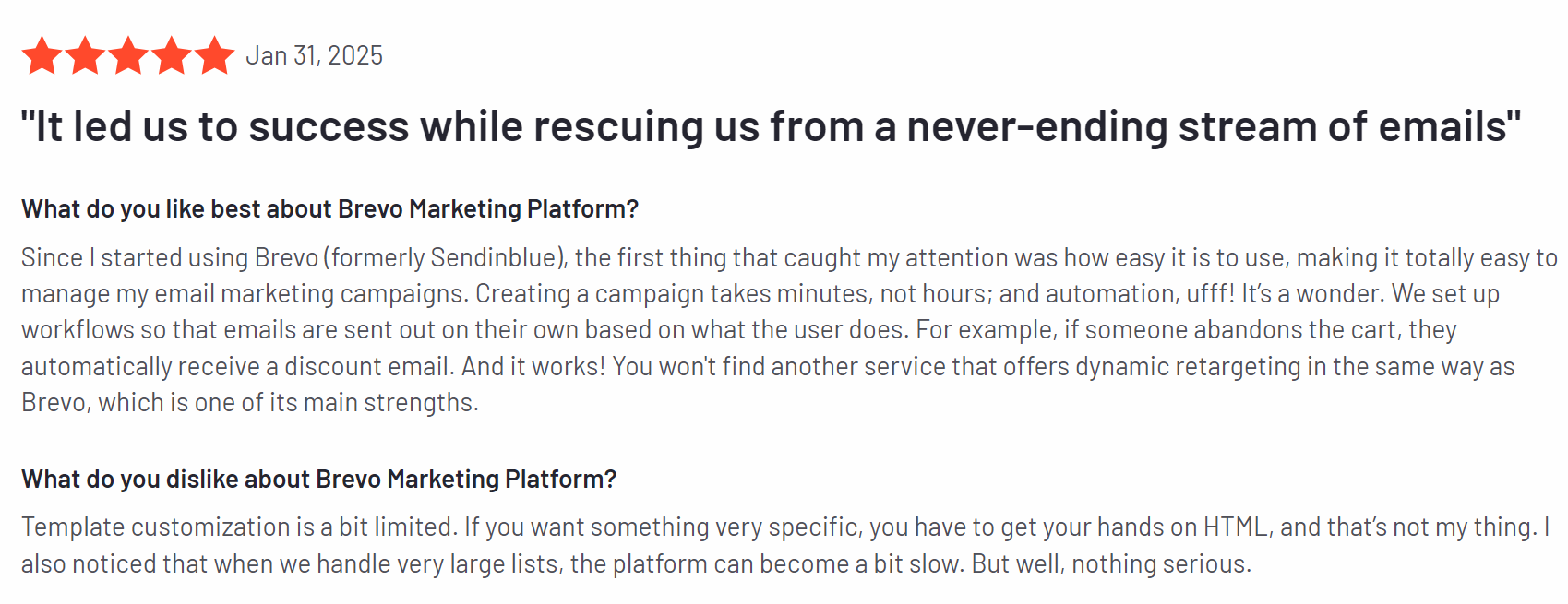 Brevo vs Mailchimp: Brevo review