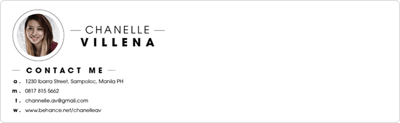 Chanelle Villena email signature