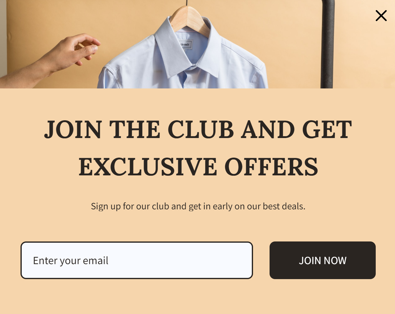 popup example from Omnisend
