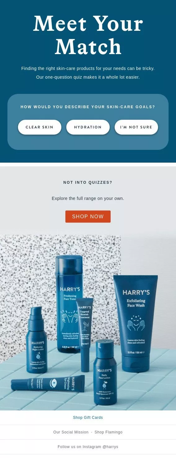 best welcome emails: harry's