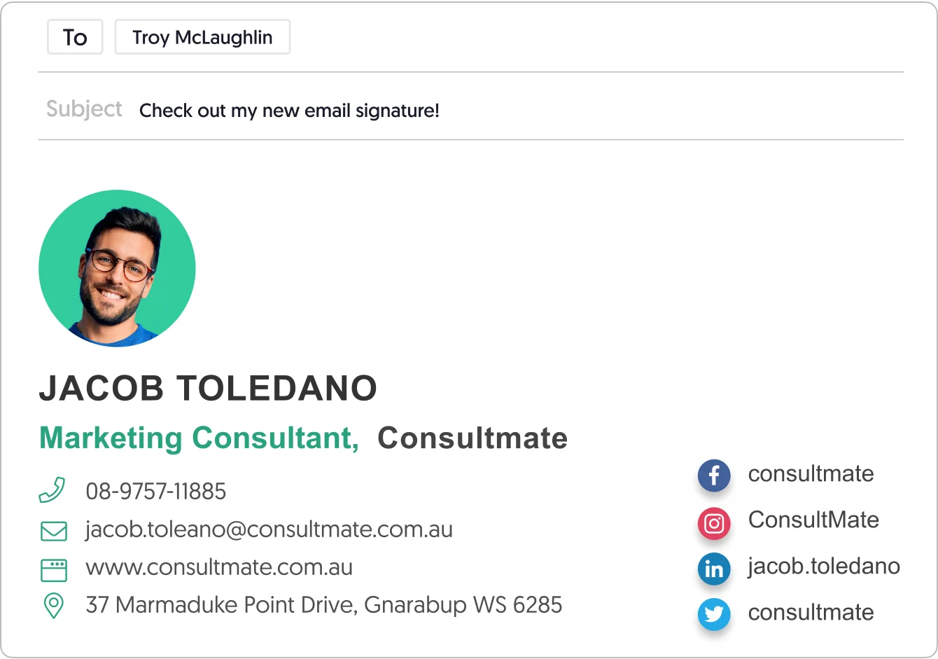Jacob Toledano email signature
