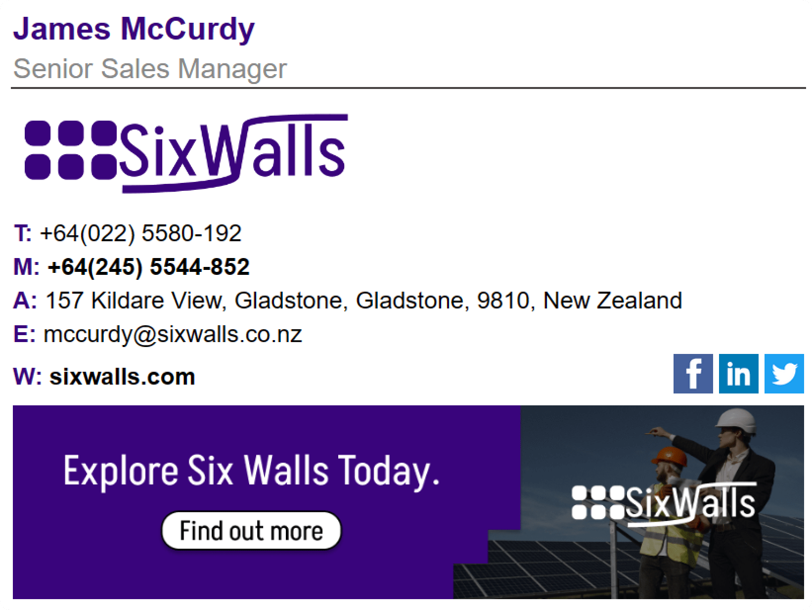 James McCurdy email signature