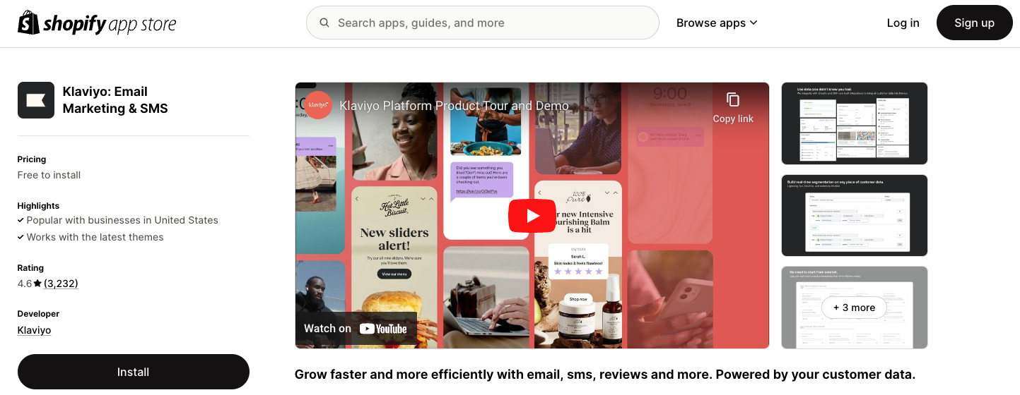 Best email marketing for Shopify: Klaviyo
