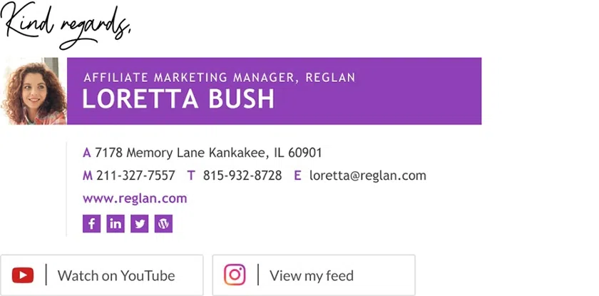 Loretta Bush email signature