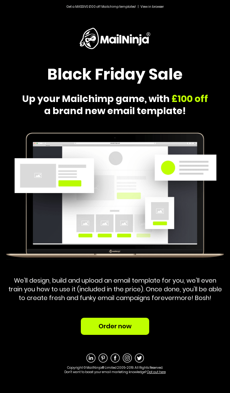 Email marketing campaign example
