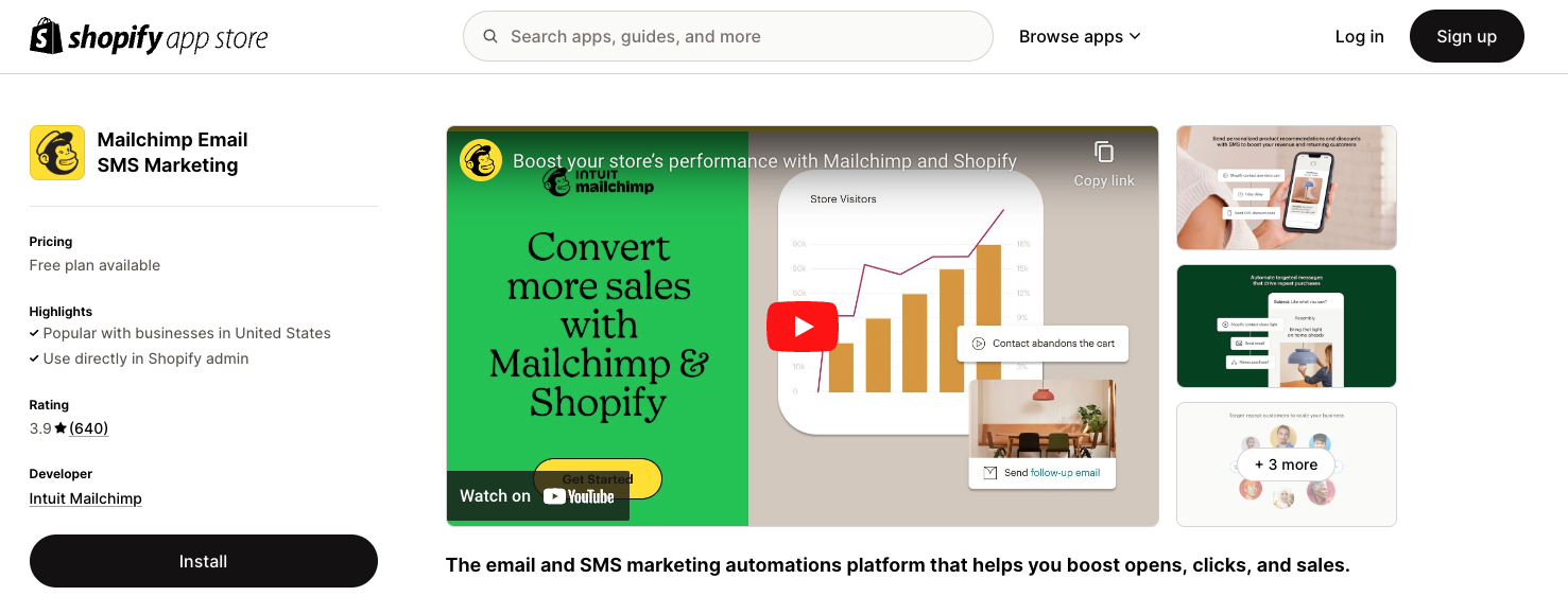 Best email marketing for Shopify: Mailchimp