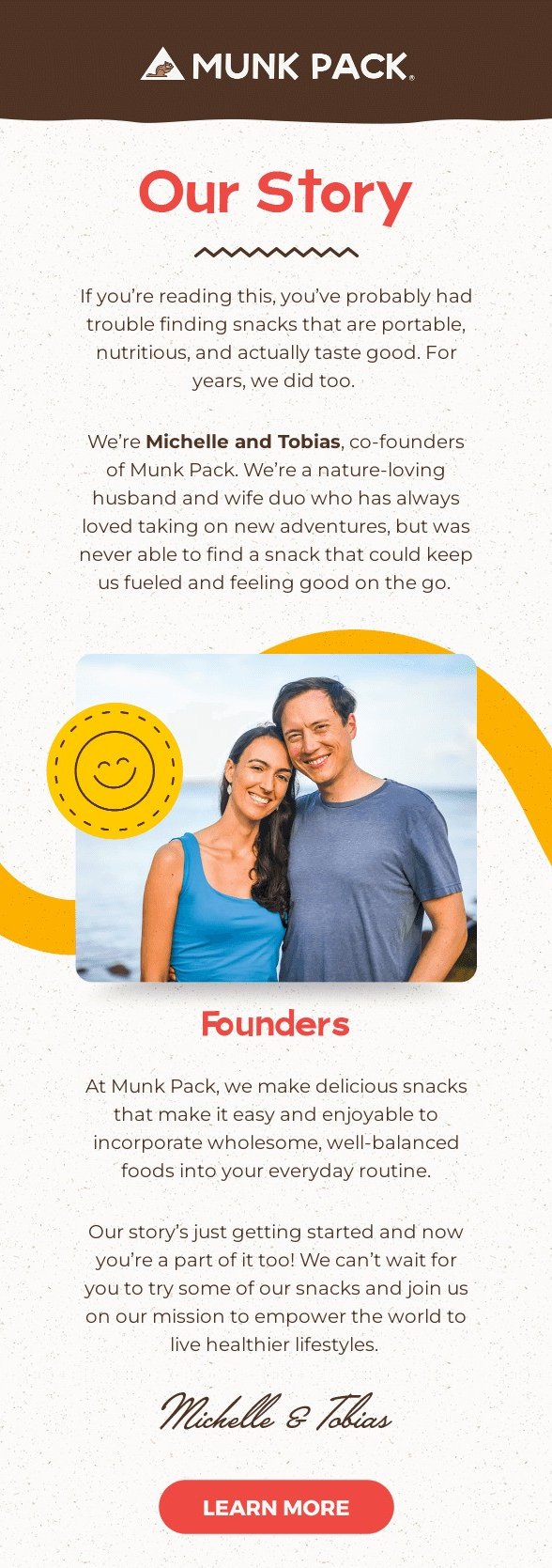 best welcome emails: munk pack