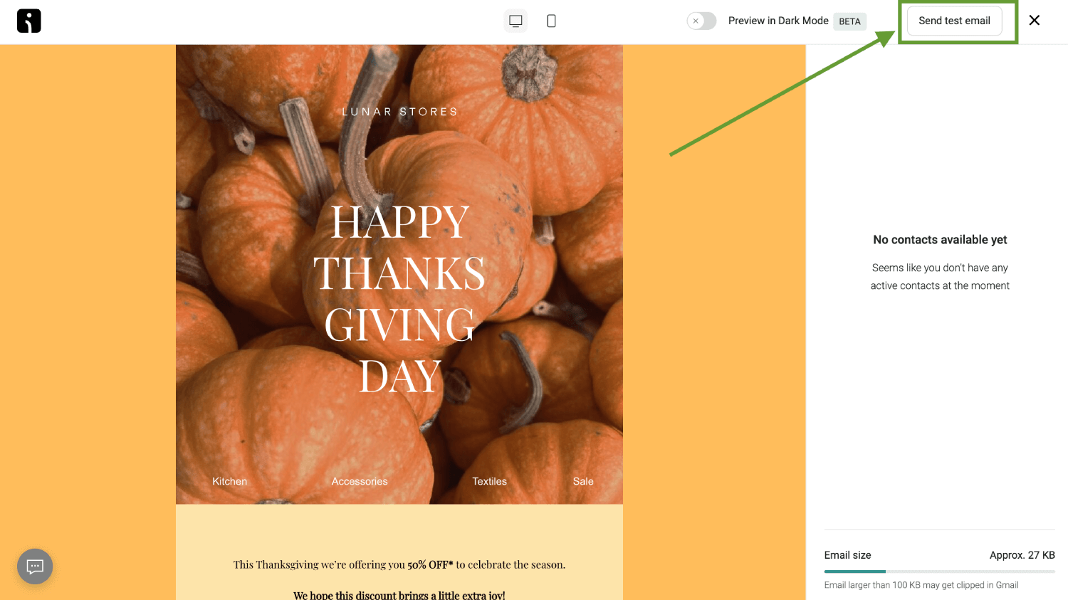 Omnisend test email