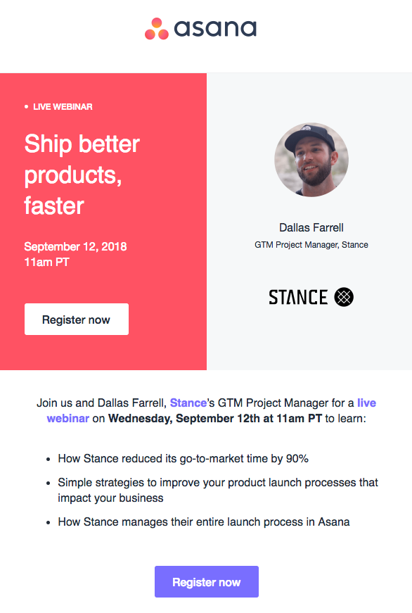 webinar invitation email: RVSP webinar invite