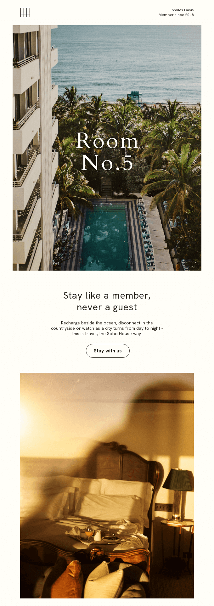 hotel email marketing: soho house