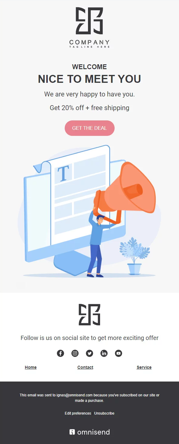 welcome email template