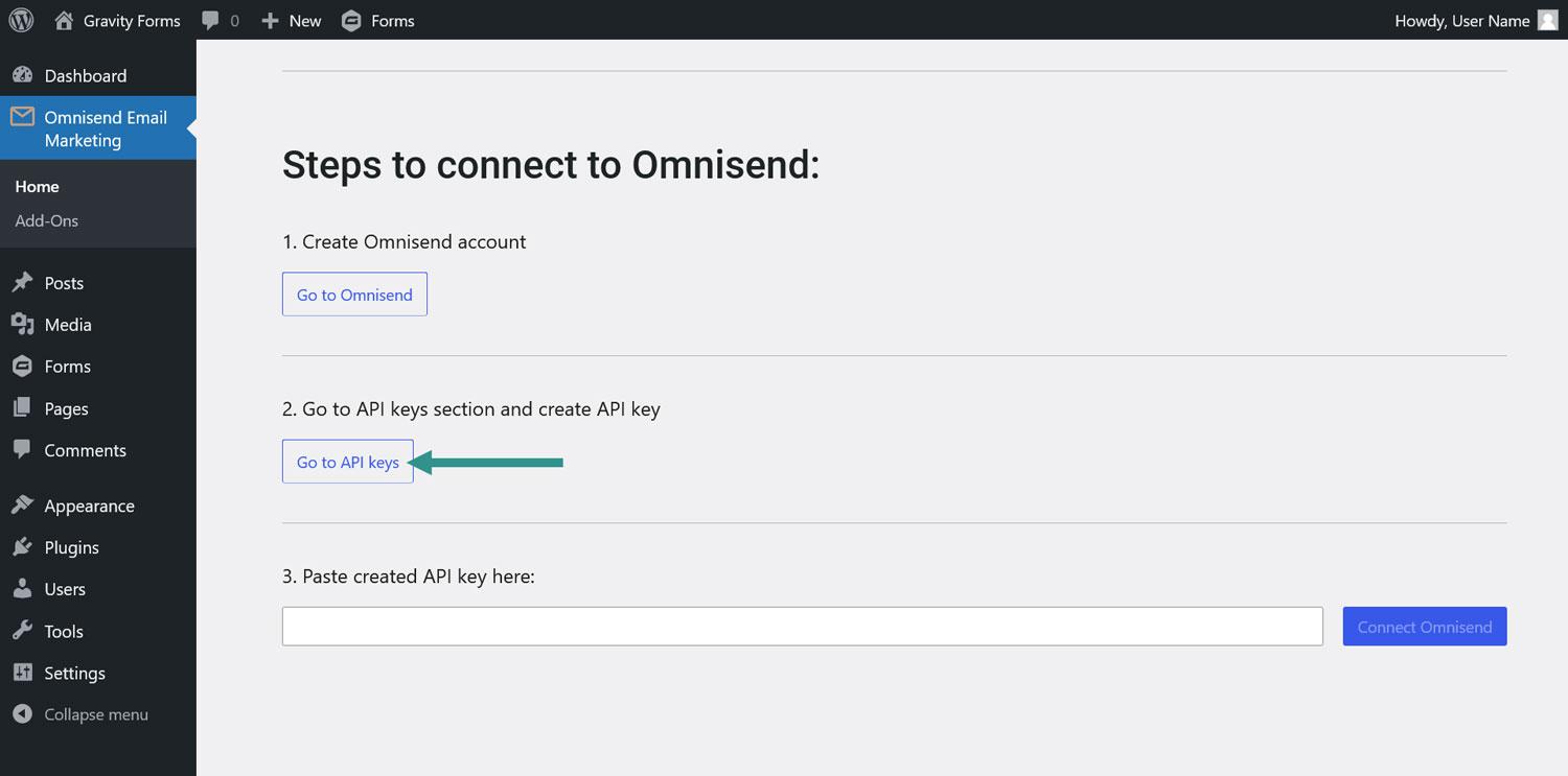 Adding API keys