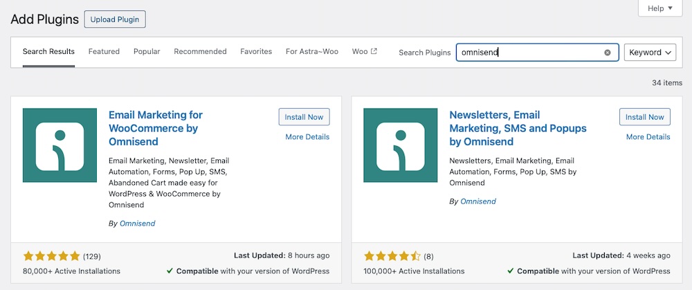 How to add an SMS marketing plugin for WooCommerce: adding Omnisend plugin