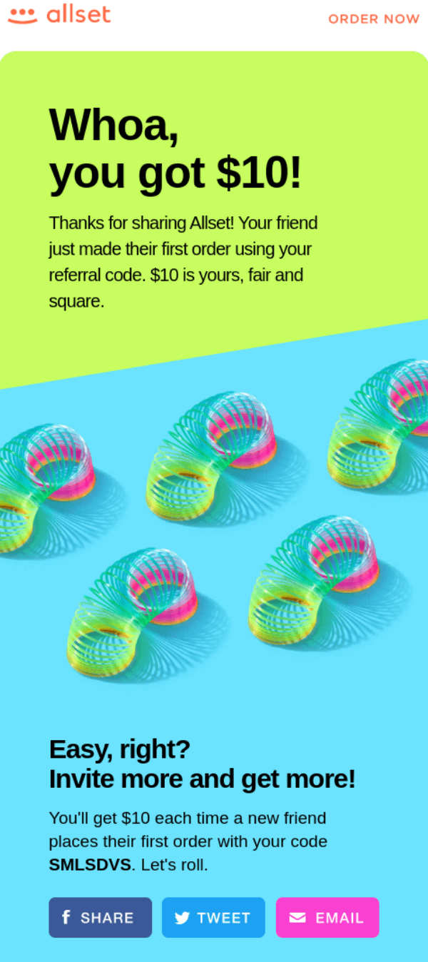 referral email subject line example from
allset