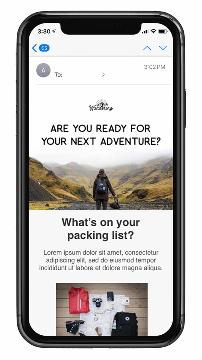 mobile friendly email design