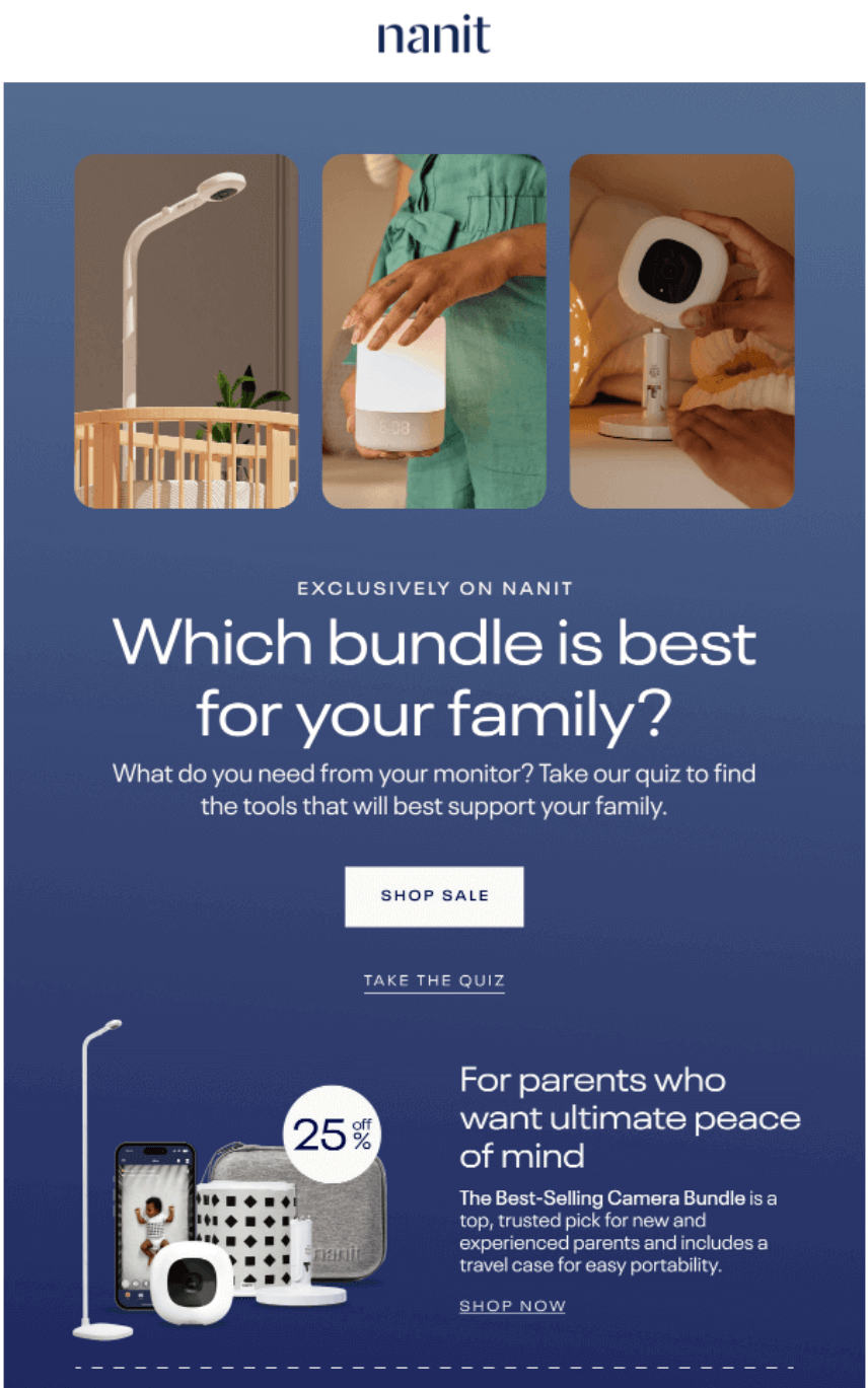 lead nurturing examples: nanit